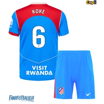 Atletico Madrid Koke #6 Echipament de Fotbal Replică 2025-26 Copii Treilea (+ Șorturi)